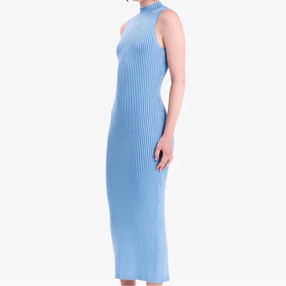 FP Beach Blue Ribbed Maxi Dress